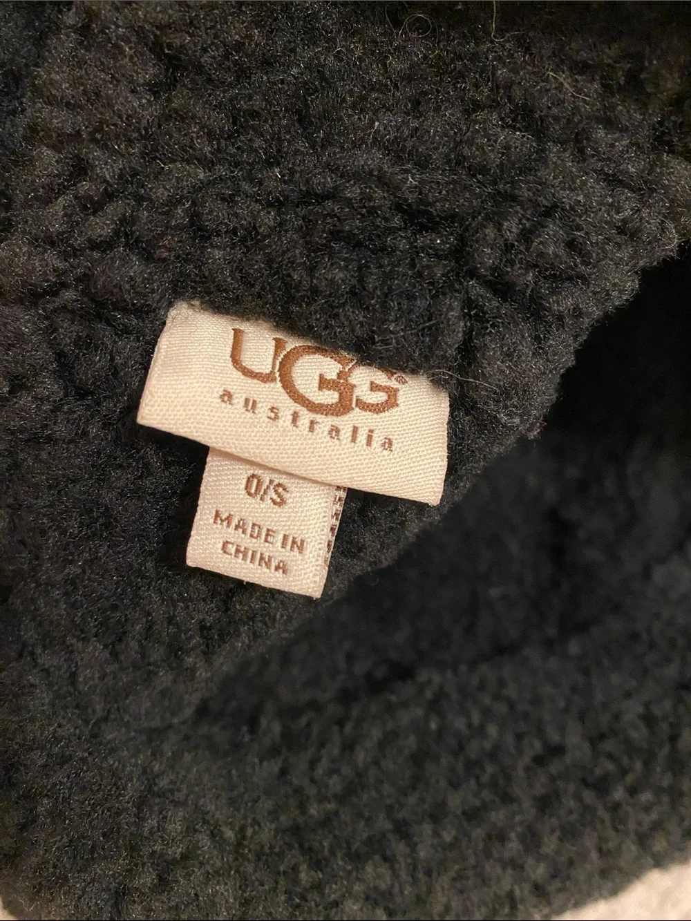 UGG Women's Black Suede Shearling-Trim Bucket Hat